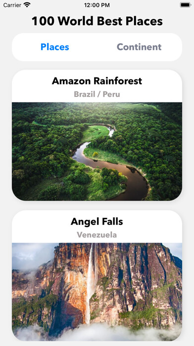 Emulate iPhone app Top 100 Best World Places using MyAndroid Emulate iPhone app Top 100 Best World Places using MyAndroid