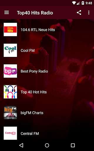 Run android online APK Top40 Hits Radio - All The Latest Hits! from MyAndroid or emulate Top40 Hits Radio - All The Latest Hits! using MyAndroid