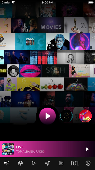 Emulate iPhone app TOP ALBANIA RADIO & PODCASTS using MyAndroid