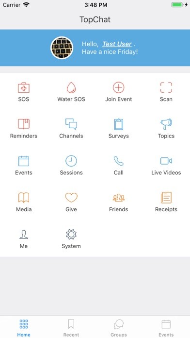 Emulate iPhone app TopChat using MyAndroid