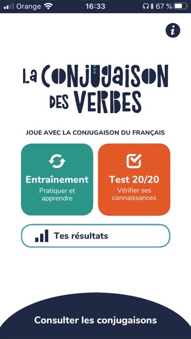 Emulate iPhone app Tope là ! - Conjugaison using MyAndroid