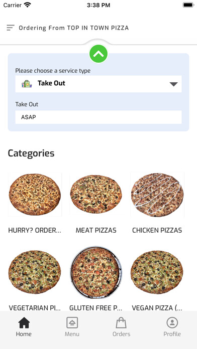 Emulate iPhone app Top in Town Pizza using MyAndroid Emulate iPhone app Top in Town Pizza using MyAndroid