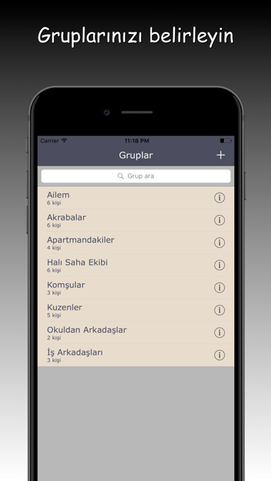 Emulate iPhone app Toplu Kolay Mesaj - Grup Sms using MyAndroid