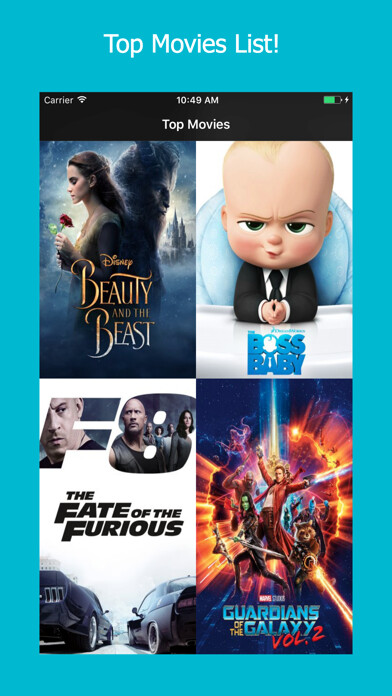 Emulate iPhone app Top Movies - List of the top movies using MyAndroid Emulate iPhone app Top Movies - List of the top movies using MyAndroid