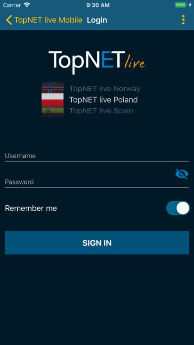 Emulate iPhone app TopNET live Mobile using MyAndroid Emulate iPhone app TopNET live Mobile using MyAndroid