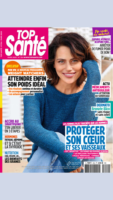 Emulate iPhone app Top Santé Magazine using MyAndroid