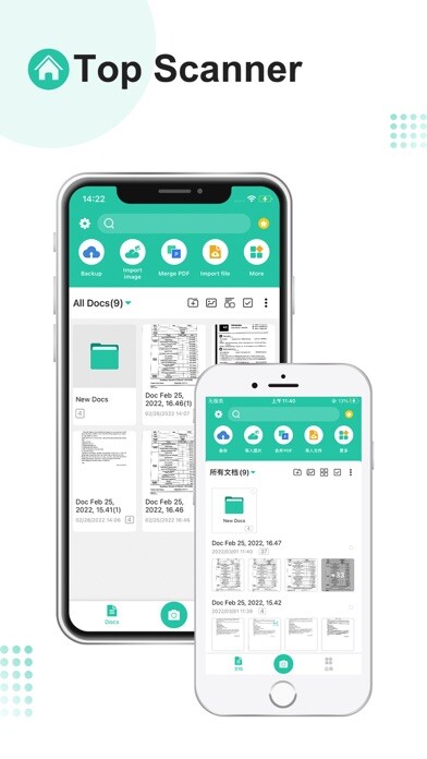 Emulate iPhone app Top Scanner-Smart PDF Scanner using MyAndroid