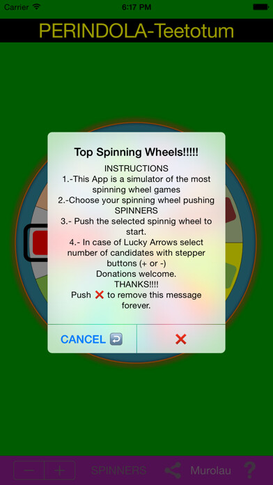 Emulate iPhone app Top Spinning Wheels !! using MyAndroid