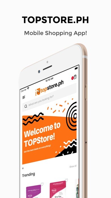 Emulate iPhone app Topstore.Ph - Online Shopping using MyAndroid