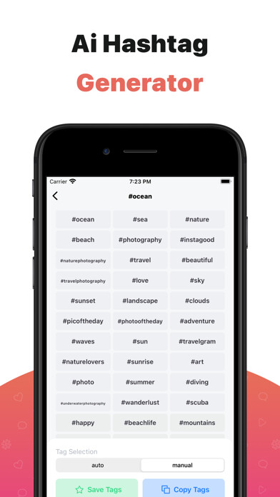 Emulate iPhone app # Top Tags - Hashtag Generator using MyAndroid