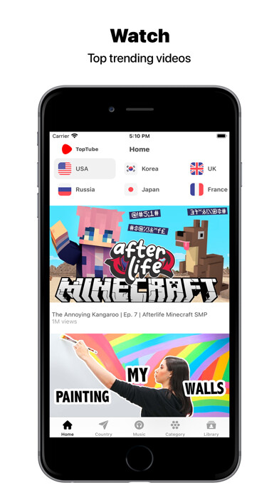 Emulate iPhone app TopTube - Trending Videos using MyAndroid Emulate iPhone app TopTube - Trending Videos using MyAndroid