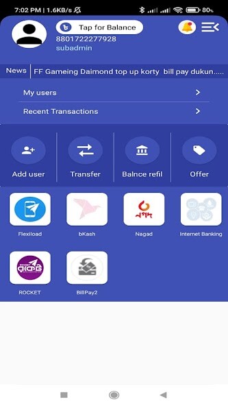 Run android online APK TopUp StoreBD from MyAndroid or emulate TopUp StoreBD using MyAndroid