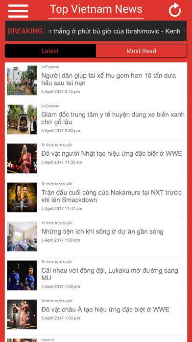 Emulate iPhone app Top Vietnam News using MyAndroid Emulate iPhone app Top Vietnam News using MyAndroid