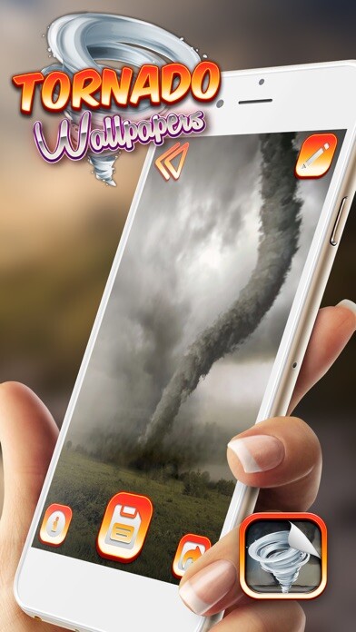Emulate iPhone app Tornado Wallpapers Free – Thunder.storm Background Themes and Nature Landscape Photo.s using MyAndroid