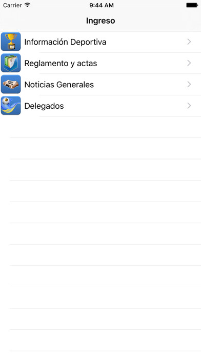 Emulate iPhone app Torneo Exa San Jose using MyAndroid