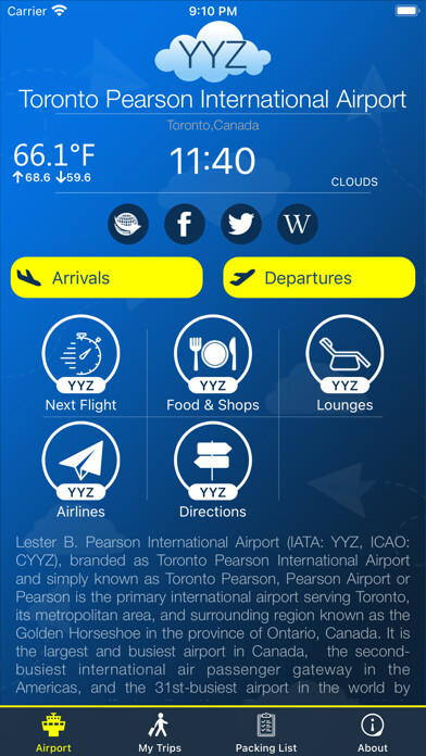 Emulate iPhone app Toronto Airport Info + Radar using MyAndroid Emulate iPhone app Toronto Airport Info + Radar using MyAndroid