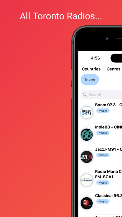 Emulate iPhone app Toronto Radio Stations - News using MyAndroid Emulate iPhone app Toronto Radio Stations - News using MyAndroid