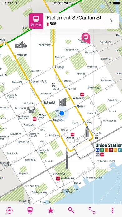 Emulate iPhone app Toronto Rail Map Lite using MyAndroid