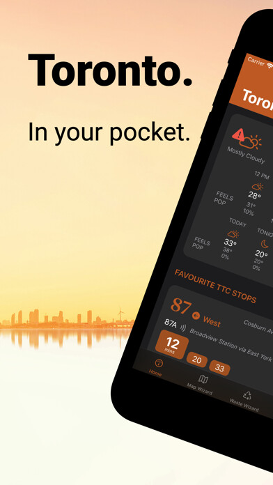 Emulate iPhone app Toronto Wizard using MyAndroid