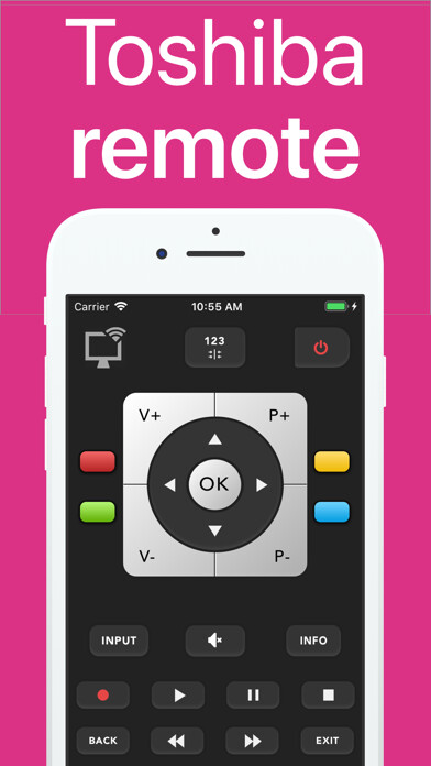 Emulate iPhone app Toshy : remote for smart tv using MyAndroid