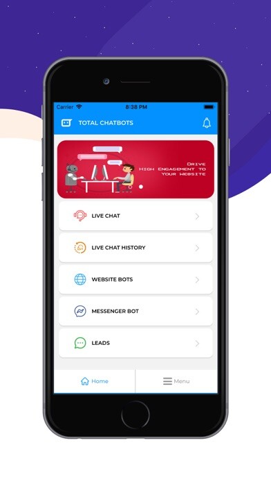 Emulate iPhone app Total Chatbots using MyAndroid