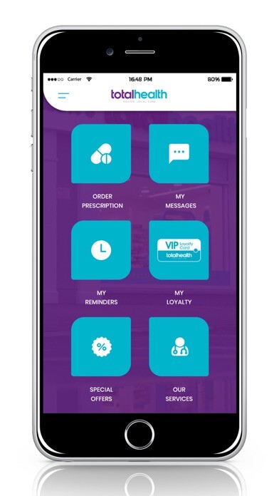 Emulate iPhone app totalhealth Pharmacy using MyAndroid