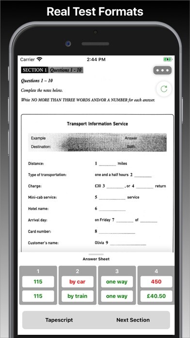 Emulate iPhone app TOTAL IELTS Listening Practice using MyAndroid