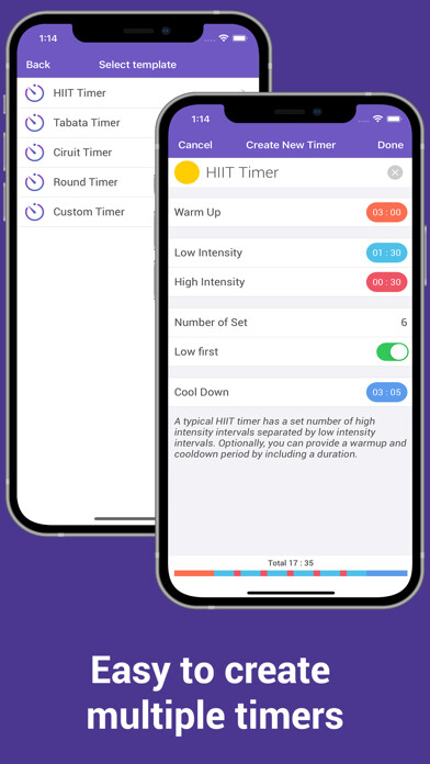 Emulate iPhone app Total Interval Timer using MyAndroid