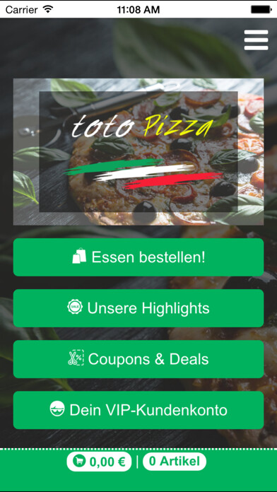 Emulate iPhone app Toto Pizza Bönnigheim using MyAndroid Emulate iPhone app Toto Pizza Bönnigheim using MyAndroid