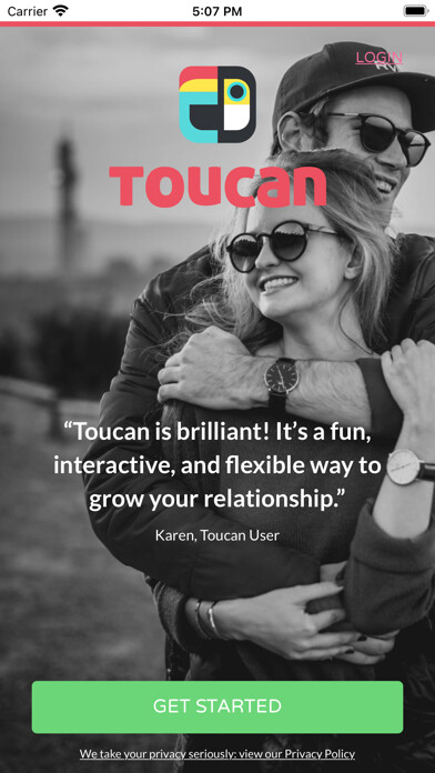 Emulate iPhone app Toucan - Relationship Advice using MyAndroid