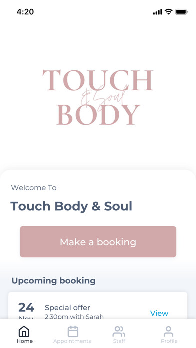 Emulate iPhone app Touch Body & Soul using MyAndroid