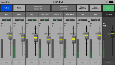 Emulate iPhone app TouchMix-8/16 Control using MyAndroid