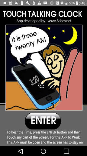 Run android online APK Touch Proximity Talking Clock from MyAndroid or emulate Touch Proximity Talking Clock using MyAndroid
