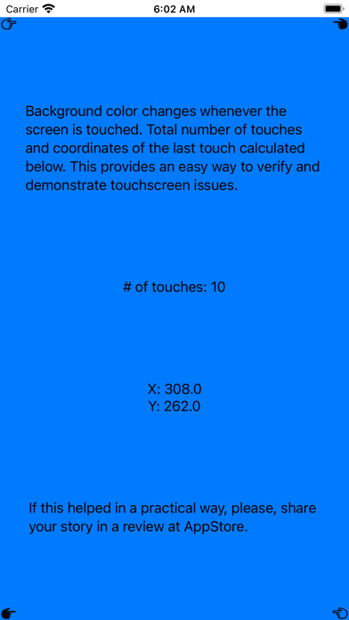 Emulate iPhone app TouchScreenCheck using MyAndroid