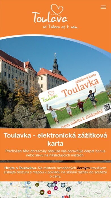 Emulate iPhone app TOULAVKA – turistická karta using MyAndroid Emulate iPhone app TOULAVKA – turistická karta using MyAndroid