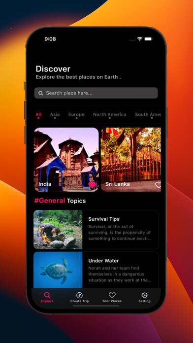 Emulate iPhone app Tourist Attraction-Trip Assist using MyAndroid