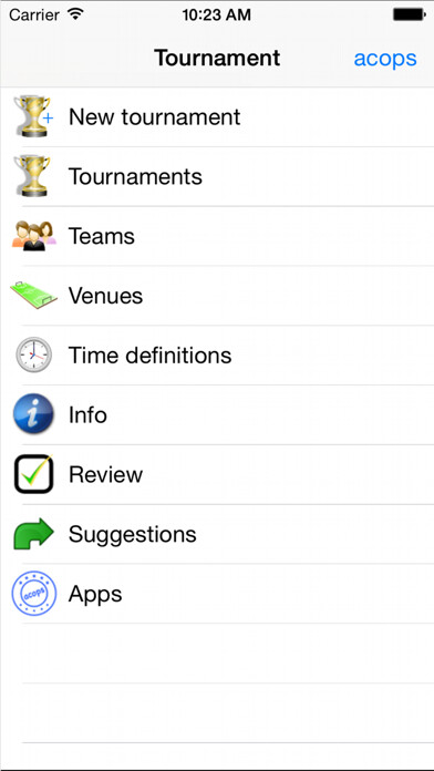Emulate iPhone app Tournament Soccer using MyAndroid