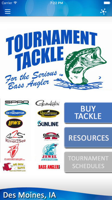 Emulate iPhone app Tournament Tackle using MyAndroid