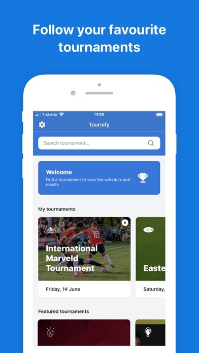 Emulate iPhone app Tournify using MyAndroid