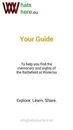Run android online APK Tour of Waterloo Battlefield from MyAndroid or emulate Tour of Waterloo Battlefield using MyAndroid Run android online APK Tour of Waterloo Battlefield from MyAndroid or emulate Tour of Waterloo Battlefield using MyAndroid