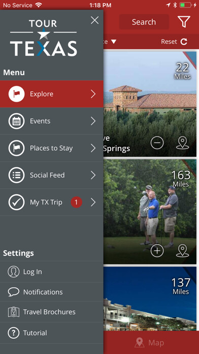 Emulate iPhone app Tour Texas using MyAndroid