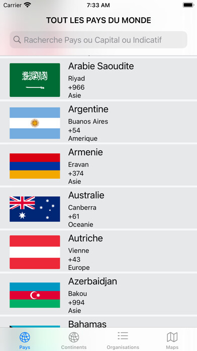 Emulate iPhone app Tout Les Pays Du Monde using MyAndroid Emulate iPhone app Tout Les Pays Du Monde using MyAndroid