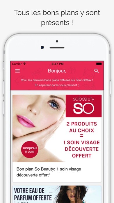 Emulate iPhone app Tout-StMax - mes bons plans shopping de la zone commerciale Saint-Maximin using MyAndroid