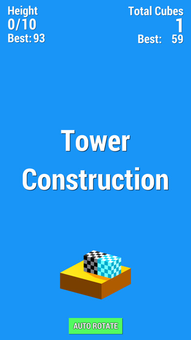 Emulate iPhone app Tower Construction - Cube Stack using MyAndroid