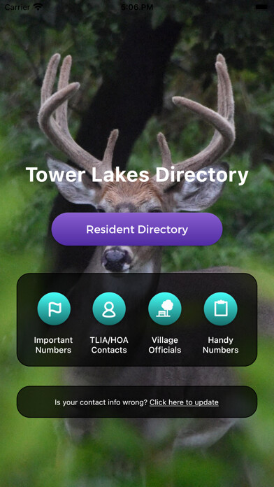 Emulate iPhone app Tower Lakes Directory using MyAndroid