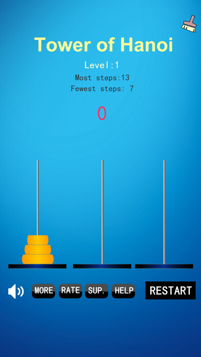 Emulate iPhone app Tower of Hanoi Game Puzzle using MyAndroid