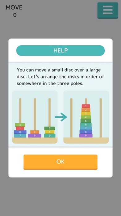 Emulate iPhone app Tower of Hanoi - online puzzle using MyAndroid