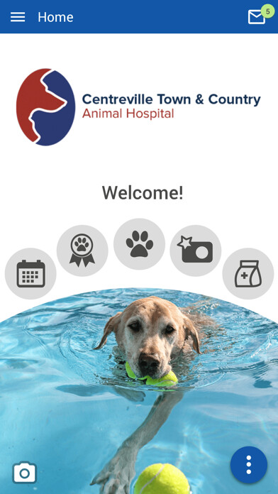 Emulate iPhone app Town & Country Animal Hospital using MyAndroid