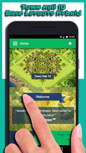 Emulate Android APK Town Hall 10 Base Layouts Hybrid
