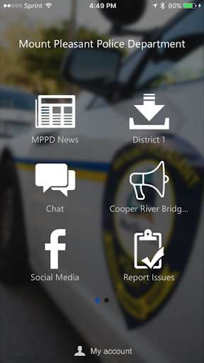 Run android online APK Town of Mt Pleasant Police from MyAndroid or emulate Town of Mt Pleasant Police using MyAndroid
